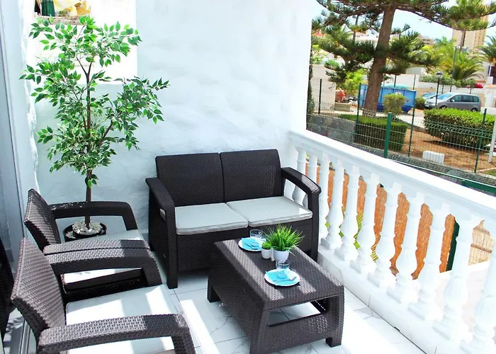 Aircon Americas 2min Off A 1 Bedrm Wifi Lägenhet Playa de las Americas (Tenerife)